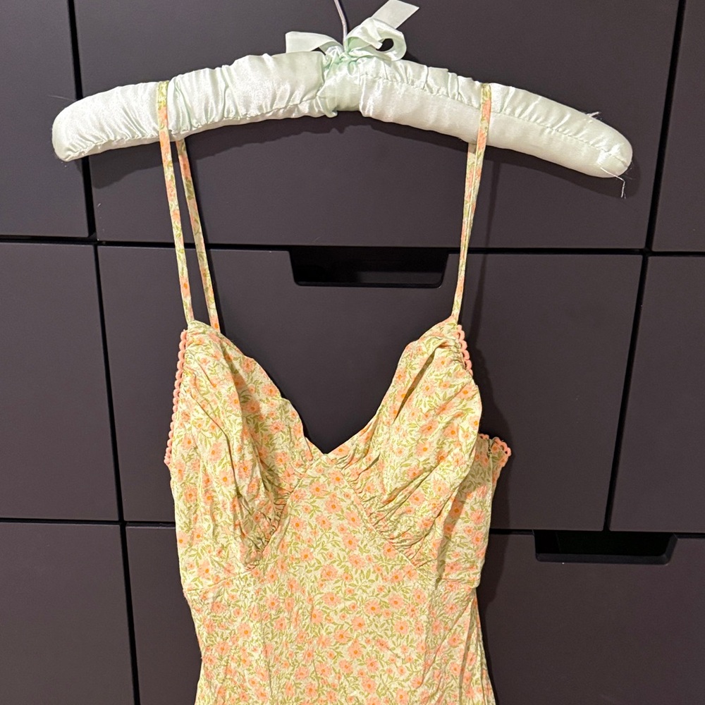 TOPSHOP Floral Spaghetti Strap Dress